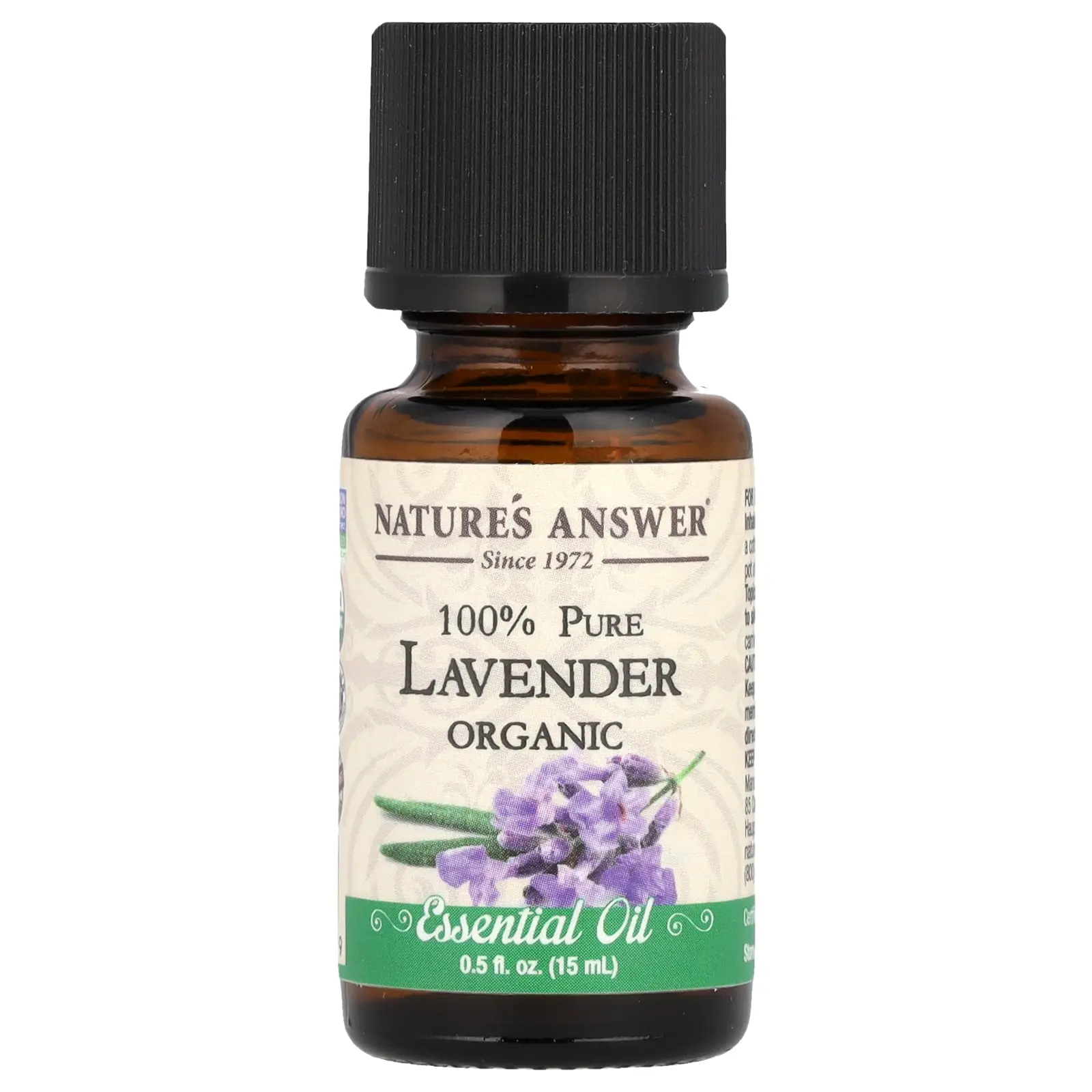 Nature's Answer 100% Pure Organic Essential Oil, Lavender, 0.5 fl oz (15 ml)