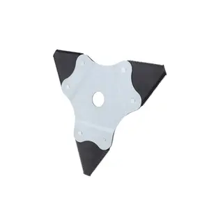 Durable Lawn Mower Blade for Shrub Trimming - Thickened Hardened Manganese Steel Triangular Serrated Cutting Blade for Brush Cutter and Grass Trimmer Accessories