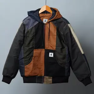 Workwear Colorblock Hooded Jacket