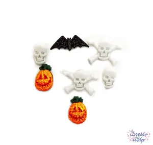 Halloween Icon Skull Pumpkin Buttons