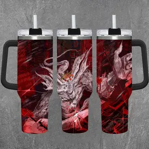 [Jujutsu Kaisen] Mahoraga “Divine General” 20oz & 40oz Tumbler With Handle – Anime Gaming Stainless Steel Cup, Insulated Iced Coffee Mug, Aesthetic Design, Trendy Drinkware, Daily Use, Gift Idea, Fan Favorite, Gift For Otaku & Anime Fans