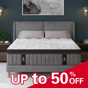 Mattress 12"14" Gel Memory Foam Hybrid Pocket Spring Twin Full Queen King Mattress In A Box, Euro Top Medium Firm for Back & Lumbar Support, Individual Pocket Spring for Motion Isolation