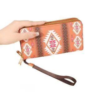 Women's Leather Clutch Wallet, Large Capacity Snap Closure Card Holder, Slim Long Purse for Travel & Daily Use