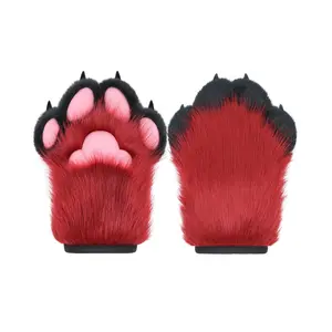 Fursuit Paw Gloves Furry Claw Built-in Whistle Decompression Toys Costume Party Accessories For Adult