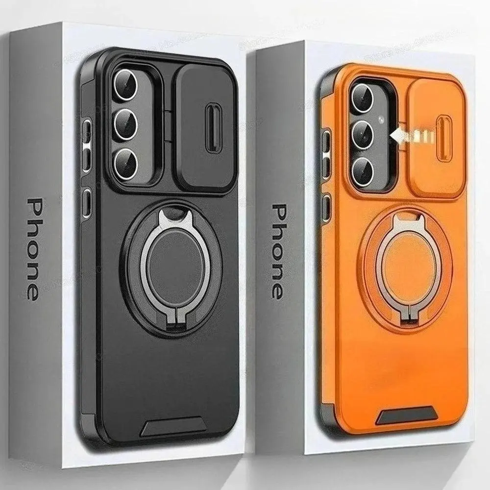 HAY Case For Samsung Galaxy S26 S25 S24 S23 S22 S21 Ultra Plus S25 Edge S25FE S24FE Slide Camera Protect Magnetic holder Armor Cover, Smartphone, Handheld, Protection