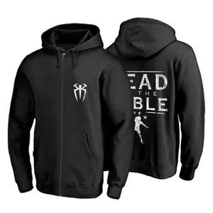 WWE Roman Reigns Head of the Table 3D Zip Hoodie - Shield Logo Graphics - Unisex Street Casual Fall Winter Spring - Oversized Comfort Fan Merch - Men Women Wrestling Sportswear