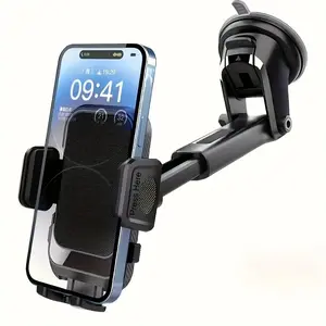 Car Vent Phone Mount with Suction Cup and Adjustable Arm, Durable PVC Dashboard Hook, Non-Slip Gel Pad, Ergonomic Design, Universal Fit, Car Phone Holder