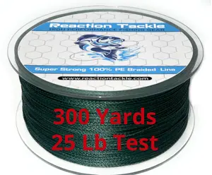 Braided Fishing Line - 300 Yards - 25 Lb Test - Moss Green