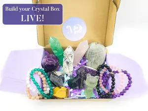 Build your Crystal Box LIVE | Crystals Carvings and Raw Stones | Natural Gemstones and Crystals for Abundance, Healing | Unique Gifts for her, him | Crystal Gems intuitive | Lucky Scoops  Quartz Geodes Pyrite Amethyst | Crystal Towers