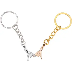Pinky Promise Keychain, Valentine's Day Anniversary Keyring Birthday Gift Matching Key Chain for Girlfriend Boyfriend