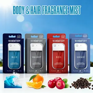 4 PCS,BODY & HAIR FRAGRANGE MIST For Men, 4 Differect ScentPerfume Spray, Long-Lasting Fragrance, Perfect For Dates,Parties & Gift, 1.5 Fl Oz, 45 MI