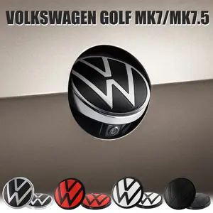 1/2Pcs New Car Front Radiateor Emblem Cover Rear Trunk Lid Badge Sticker Replacement For Volkswagen Golf 7 MK7 2014 2015 2016 2017 Golf 7.5 MK7.5 2018 2019 2020 Auto Decoration Accessories