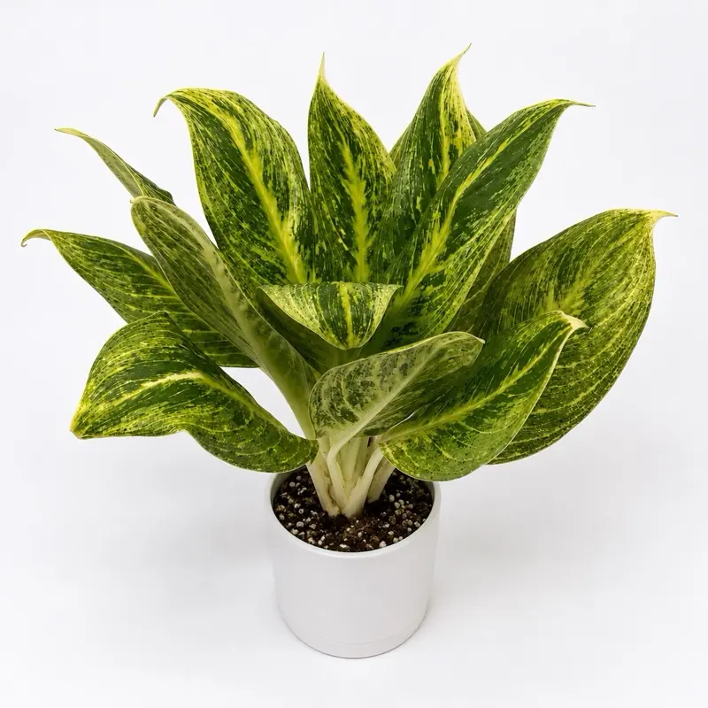 Aglaonema ‘Honey Lemon’ 4” Pot – Rare Low-Light Tropical Houseplant | Vibrant Variegated Indoor Plant