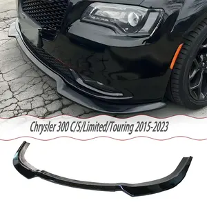 MUTUSAISI Front Bumper Lip Splitter Spoiler for Chrysler 300 C/S/Limited/Touring 2015-2023 Gloss Black Accessories
