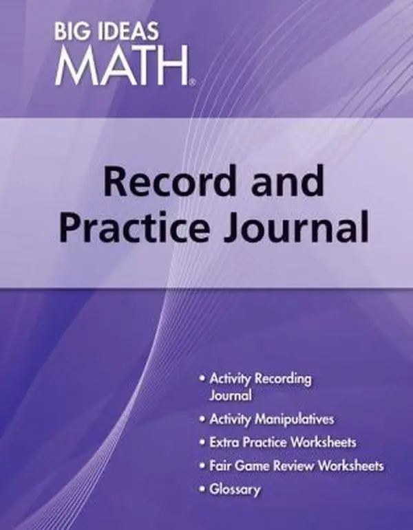 USED-BIG IDEAS MATH Algebra 1: Common Core Record & Practice Journal by Boswell Larson (Paperback), Students, Activity Manipulatives