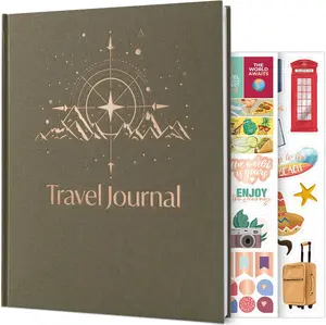 Travel Journal  Traveling Diary & Photo Journal  Vacation Essentials for Family, Men & Women  Bucket List Notebook (Olive Compass)