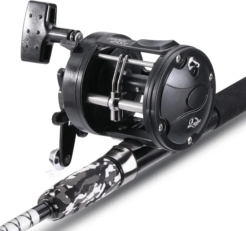 baitcast reels for musky Sougayilang Baitcaster Rod Reel Combo, 2-Piece Fishing Rod with 400 Size Casting Reel, Aluminum Reel Seat Fishing Best Musky Rod and Reel