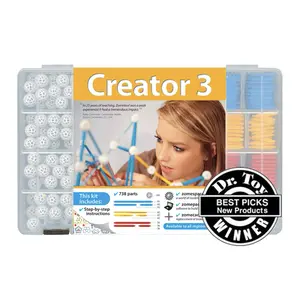 Zometool Creator3 | STEAM Educational Kit | Dynamic Geometric Building Set | Perfect for Home Learning & Family Play | Fosters Creativity Across Math, Science, and Art, while Enhancing Critical Thinking and Innovation