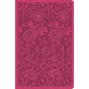 USED-ESV Value Compact Bible (Trutone, Raspberry, Floral Design) by ESV Bibles (Imitation Leather)