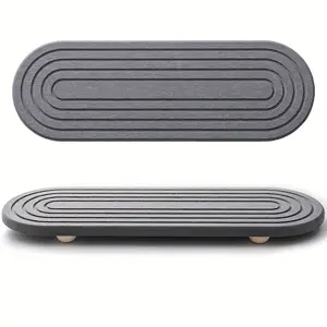 Immediate-dry Diatomaceous Earth Kitchen Sink Mat - Absorbent Stone Board, Suitable for Countertops, Quick-drying Bathroom and Kitchen Storage Boxes (11.81 inches x 3.94 inches), Natural Stone, Fragrance Design, Quick-drying Diatomaceous Earth |