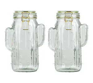10 Strawberry Street Set of 2 Saguaro Hermetic Jars, Large