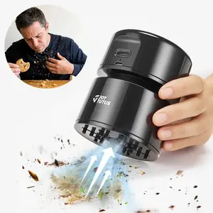 Joytutus Wireless Cordless Mini Desktop Vacuum Cleaner - Handheld USB-Powered Compact Plastic Body, Rechargeable Portable Versatile Design, for Car Seats & Keyboards, with Free Halloween Sticker (Black)