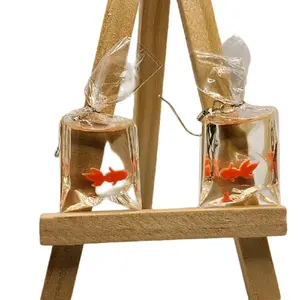 Unique Goldfish Hook Earrings with Whimsical Design Colorful Goldfish for Playful Outfits Fun Accessories Gift Idea