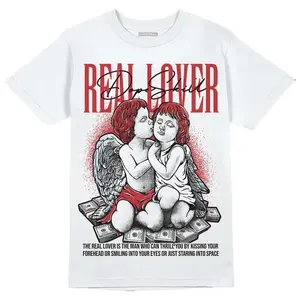DopeSkill Graphic Tees Fire Red “Black Tongue” 5s Streetwear Unisex Cool T-Shirt Sneaker Colour Matching Real Lover Graphic