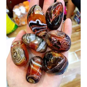 Natural Smooth Agate Stone Quartz crystal Stones Irregular Shape  Healing Crystal Geode Mineral Specimen Madagascar Craft Decor