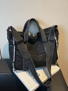 Fashion Large Capacity Handheld Tote Bag, Tote Shoulder Bags, Solid Color Casual Shopping Bag, Perfect for Streetwear and Daily Use