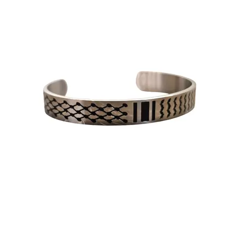Keffiyeh Bracelet Stainless Steel - Kufiya Bangle