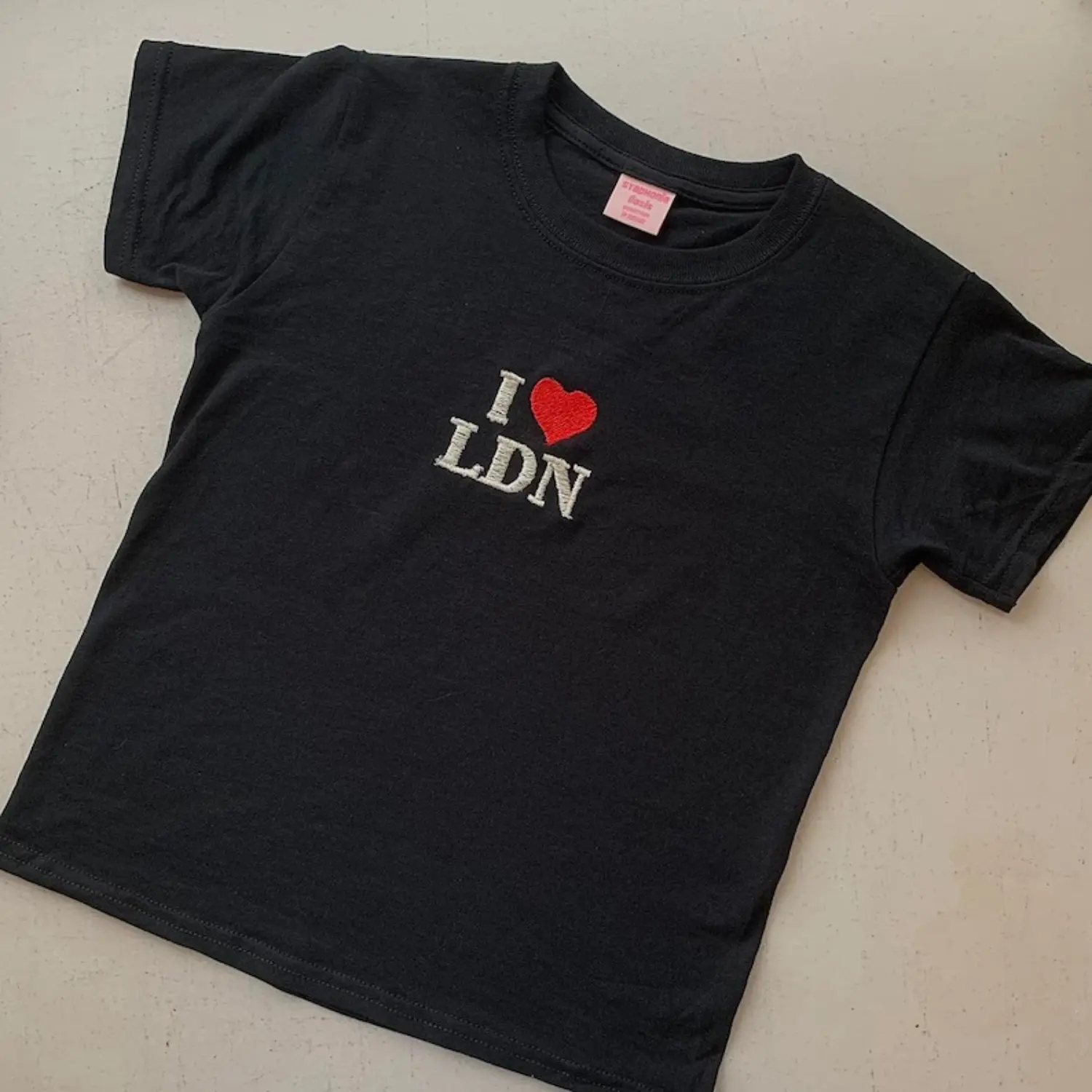 Men's Short-Sleeve Graphic T-Shirt - "I Love London" Print, Breathable Cotton Knit Fabric, Round Neck, Casual Sporty Tee Tops, Sports & Outdoor Menswear, Breathable Cotton Tee, Casual Tee Tops