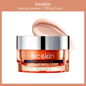 [IVOSKIN] MEDITOX COMPLEX Collagen Cream with Retinol, Argireline & Botulinum Peptides, Firming & Tightening Moisturizer for Fine Lines, Décolleté, Sagging Skin, Korean Skincare, 1.69 fl oz (50 ml) Facial