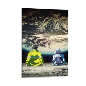 Cyberpunk Edgerunners Wall Art, Anime Poster Set of 5 Canvas Prints for Room Aesthetic And Modern Home Decor Canvas Poster Bedroom Decor Sports Landscape Office Room Decor Gift Frames Ornaments Artistic Decoration