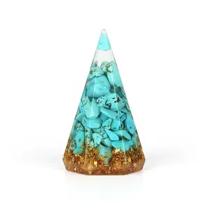 Turquoise Ring Holder Resin Healing Crystal Desk Decor