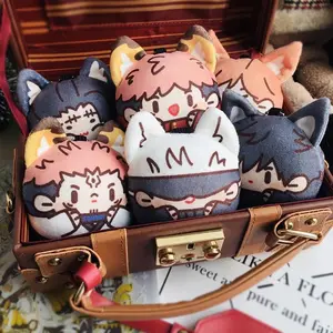 Stuffed Doll Toys Anime Jujutsu Kaisen Gojou Getou Yuuji Nanami Ryomen Sukuna Cartoon Squeaking Plush Kids Dumpling Pendant Toy