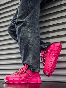 Unisex Punk Style Edgy Casual Shoes: Rivet Embellishments, Mecha Platform, Metal Lock Buckle. For Party Looks/Head-Turning Style Sports Shoes