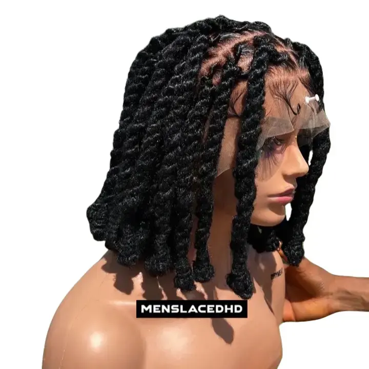 Invisible Dread Locs Front Lace Wig Medium Size