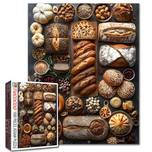 Tucocoo Delicious Food Dessert 1000 Pieces Jigsaw Puzzle for Adults Coffee Sweets Fruits Relaxing Brain Challenge Home Kitchen Wall Decoration Gift 27.5x20inch(70x50cm)