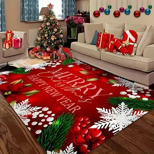 Christmas Themed Mat Machine Washable Living Room Coffee Table Mat Bedroom Entryway Doormat and Dining Kitchen Bathroom Indoor Outdoor Patio Garden & Courtyard Area Rugs Bedroom Floor Decor Room Decoration Christmas Decorations