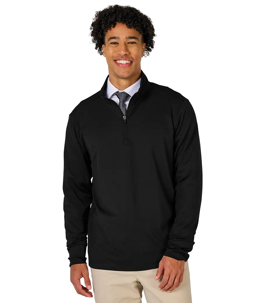 Charles River Apparel Men's Nu Fitness Fitted Quarter Zip Pullover, Midweight Double-Sided Performance Top in Recycled Polyester, Anti-Odour & Quick Dry, 6.49 Oz/Yd², Basics, Male