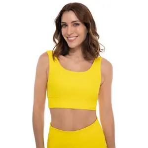 Bikini Swim Crop Top | Bold Yellow
