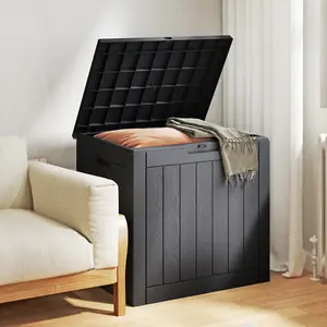 31-gallon Large-Capacity Deck Box with Lockable Indoor/Outdoor Storage High Weight Capacity Doubles as Table or Chair Ideal for Gardens Outdoor Spaces and Bedrooms