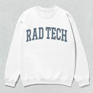 Rad Tech Sweatshirt Radiologic Technologist Collegiate Crewneck Sweater Unisex Grey