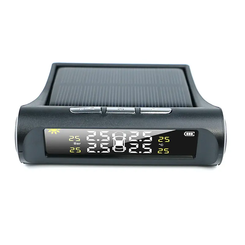 Tire Pressure Monitoring System, Universal Wireless Tire Pressure Monitor with 4 External Sensors, Real-time Display 4 Tires' Pressure & Temperature, Tpms Tire Pressure Monitor System