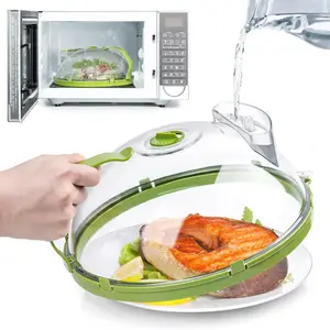 Microwave Cover - 2-in-1 Microwave Cover with Built-In Steamer, Microwaves Covers with Insulated Handle for Food, No Spills, No Dryness, BPA-Free - Your Microwave's Clean