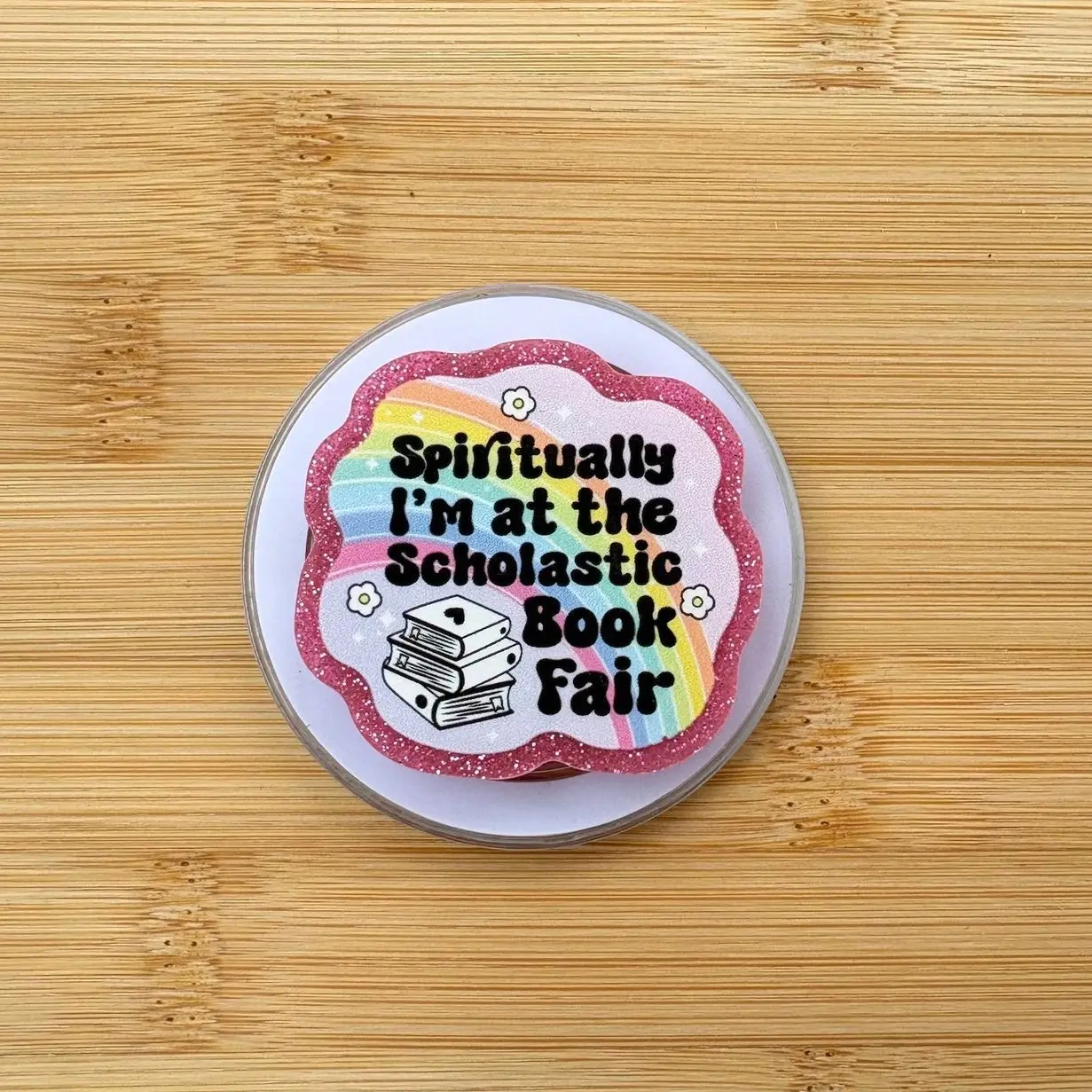 Spiritually At The Scholastic Book Fair Magnetic Grip | Kindle & Phone Holder, Compatible With MagSafe Devices
