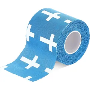 Athletic Sports Tape 2 Inch x 23ft Cotton Wrist & Ankle Support Tape with Easy Tear Edges for Gym, Football, Baseball & Training