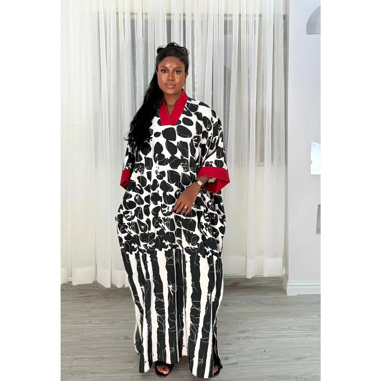 Safari Bubu mix* Bvocado Long Sleeve Below the Ankle Medium All Seasons Women's Chiffon Suits Clothes