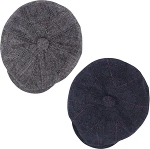 Newsboy Cap for Men, Irish Newsies Hat Classic 8 Panel  Blend for Old Man Cabbie Driving